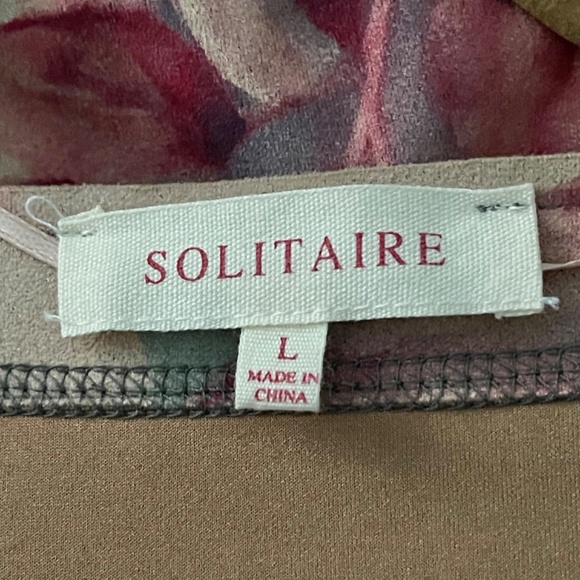 SOLITAIRE By Anthropologie Faux Suede Floral Cardigan Jacket - Picture 13 of 16